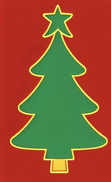 Pine Tree Decorations Christmas — Stock Vector