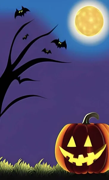 Halloween Pozadí Dýněmi — Stockový vektor