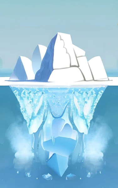 全球变暖和我们世界冰川融化 — 图库矢量图片