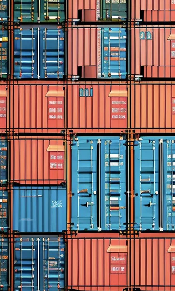 Intermodal Container Ofta Kallad Fraktcontainer Eller Fraktcontainer Stor Standardiserad Fraktcontainer — Stock vektor