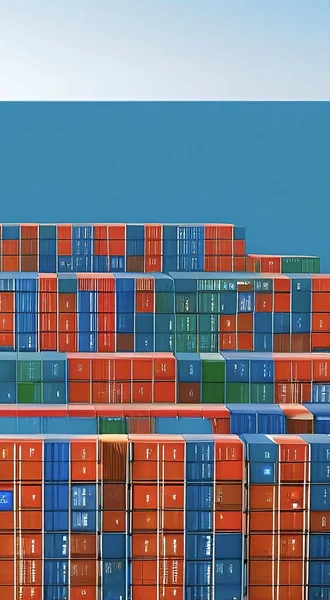 Intermodal Container Ofta Kallad Fraktcontainer Eller Fraktcontainer Stor Standardiserad Fraktcontainer — Stock vektor