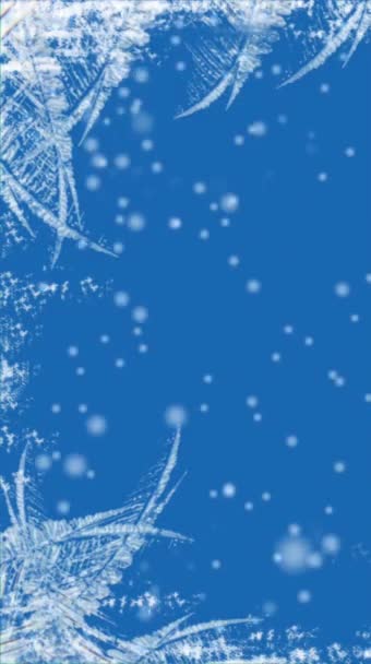 在圣诞节和新年庆祝活动中 降雪对彩色背景的影响 — 图库视频影像