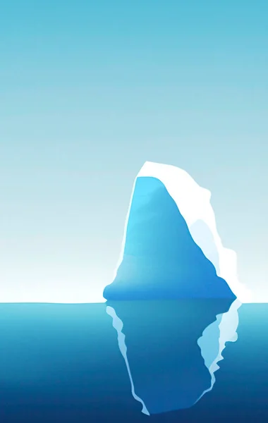 Iceberg Mar Azul Para Fondo — Vector de stock