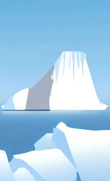 Iceberg Mar Azul Para Fundo —  Vetores de Stock
