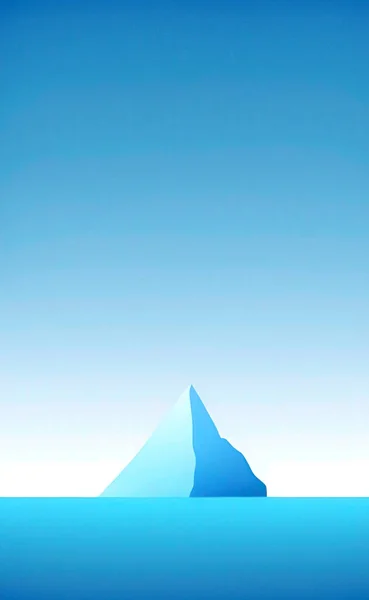 Iceberg Dans Mer Bleue Pour Fond — Image vectorielle