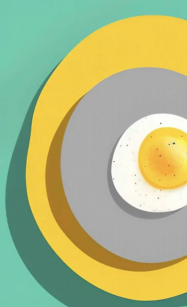 Listo Para Comer Huevo Frito Plato Para Desayuno — Archivo Imágenes Vectoriales