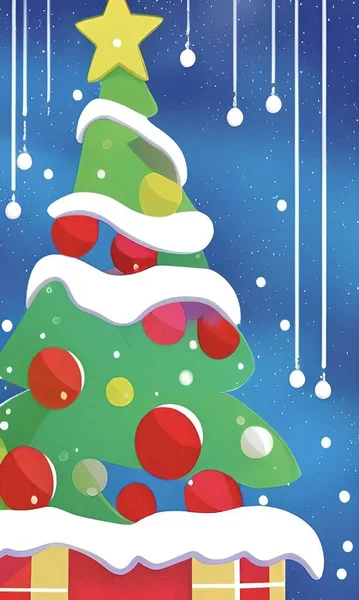 Weihnachtsbaumschmuck Und Schmuck Aus Nächster Nähe — Stockvektor