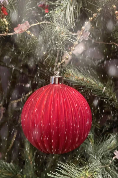 효과가 크리스마스와 소나무 — 스톡 사진