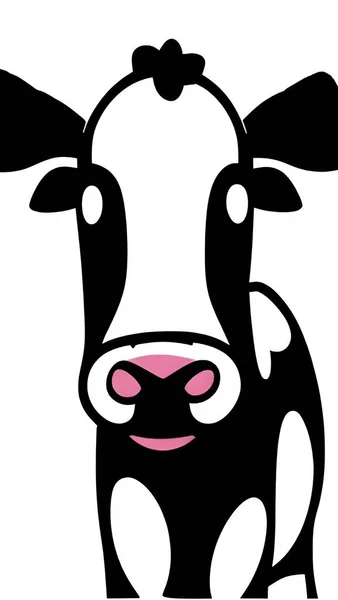 关闭奶牛人物画 — 图库矢量图片
