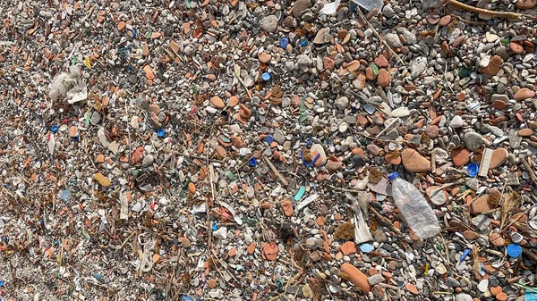 stock image istanbul,Turkey.December 31,2022.environment and sea pollution. Waste garbage and marine pollution on the shores of the Marmara Sea in Istanbul.