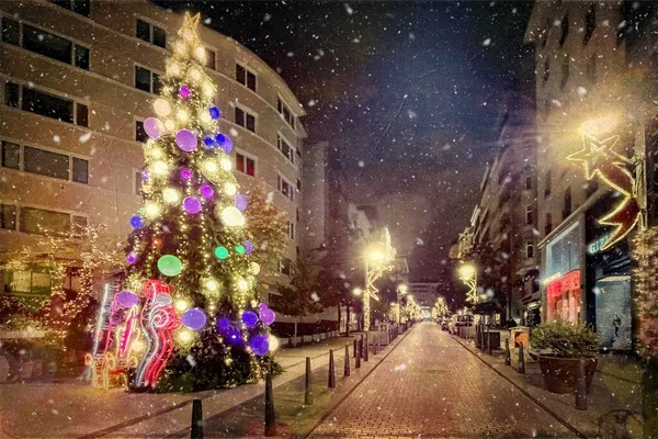 Нисантаси Истанбул Турция Января 2023 Празднование Рождества Нового Года Нисантаси — стоковое фото