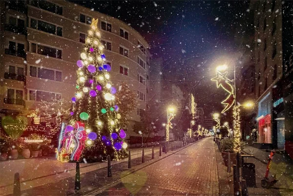 Nisantasi Istanbul Turquia Janeiro 2023 Celebrações Natal Ano Novo Nisantasi — Fotografia de Stock