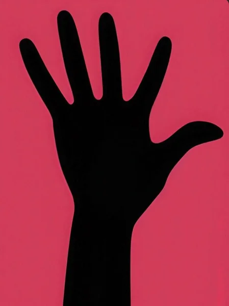 Close Silhouette Hand Finger — Vettoriale Stock