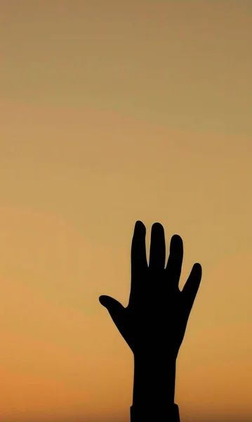 Close Silhouette Hand Finger — Stockový vektor