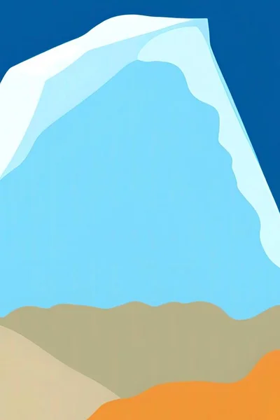 Close Iceberg Ice Pyramid Background — Stock Vector