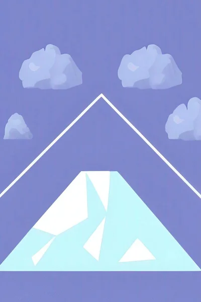 Close Iceberg Ice Pyramid Background — Stock vektor