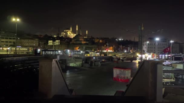 Eminonu Istanbul Turkey January 2023 Dream City Continents Europe Asia — 图库视频影像