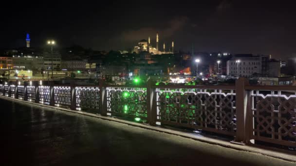 Eminonu Istanbul Turkey January 2023 Dream City Continents Europe Asia — Stockvideo