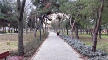 Atakoy, Istanbul, Turkey. January 27,2023. View from Ayamama Valley habitat park with its green nature in Atakoy district,istanbul city.