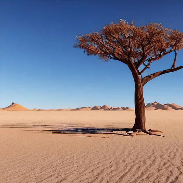 Global Warming Drought Deserted Nature Dried Tree — Archivo Imágenes Vectoriales
