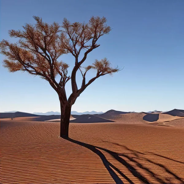 Global Warming Drought Deserted Nature Dried Tree — Image vectorielle
