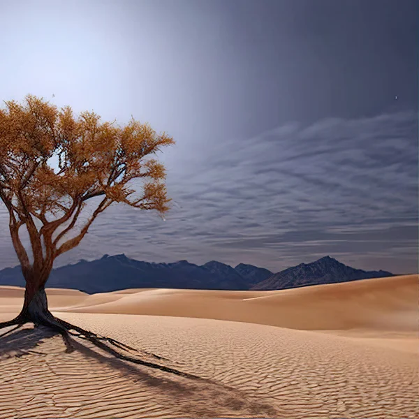 Global Warming Drought Deserted Nature Dried Tree — 图库矢量图片