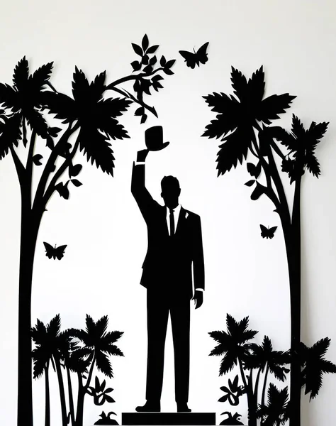 father's day themed silhouette illustration