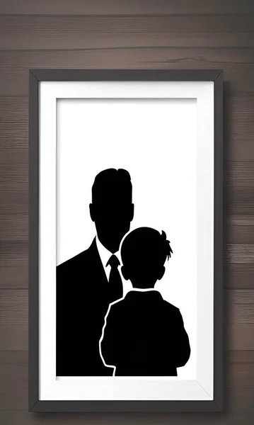 father's day themed silhouette illustration
