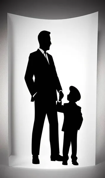father\'s day themed silhouette illustration