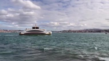 istanbul,Turkey.February 11,2023. Spectacular Istanbul and Bosphorus views from Sarayburnu public park in winter.