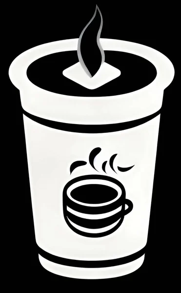 stock vector close-up ready to drink hot coffee. vector illustration.