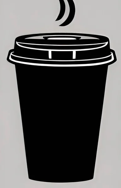 Close Ready Drink Hot Coffee Vector Illustration — Stockový vektor