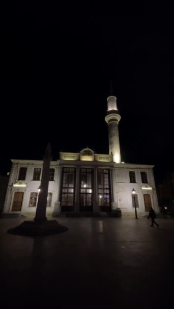 土耳其伊斯坦布尔Tesvikiye 2023年3月10日凌晨时分 伊斯坦布尔的重要建筑和清真寺之一Tesvikiye清真寺 — 图库视频影像