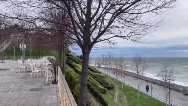 Florya Istanbul Turkey March 2023 Florya District Shore Marmara Sea — Stock Video