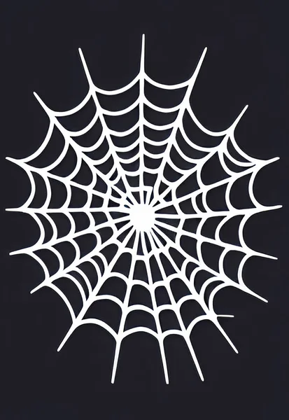 黑色背景上的蜘蛛网万圣节的概念 矢量说明 — 图库矢量图片