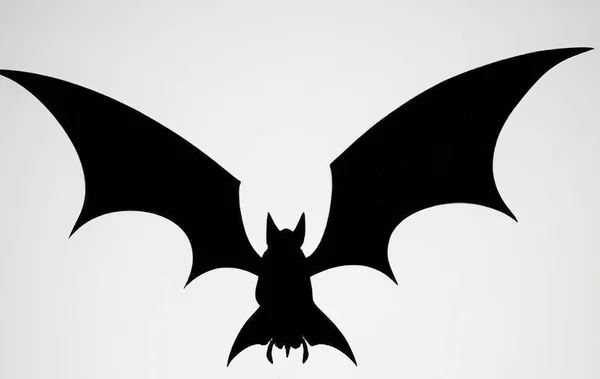 Silhueta Morcego Isolada Sobre Fundo Branco Ícone Halloween Vector Illustration —  Vetores de Stock