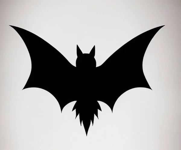 Fledermaussilhouette Isoliert Auf Weißem Hintergrund Halloween Ikone Vector Illustration Tattoo — Stockvektor