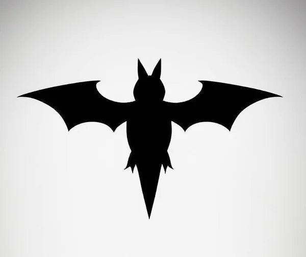 Silhueta Morcego Isolada Sobre Fundo Branco Ícone Halloween Vector Illustration —  Vetores de Stock