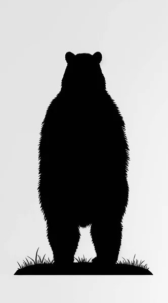 Schwarzer Bär Isoliert Auf Weißem Hintergrund Vektor Illustration Für Ihr — Stockvektor