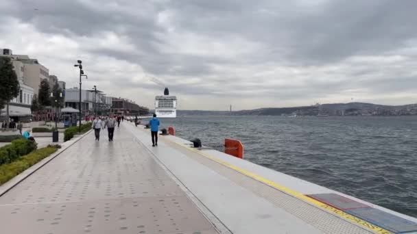 Karakoy Istanbul Turkey April 2023 Galataport Виділяється Сучасний Туристичний Торговий — стокове відео
