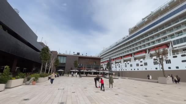 Karakoy Istanbul Turkey April 2023 Galataport Ξεχωρίζει Ένα Σύγχρονο Κέντρο — Αρχείο Βίντεο