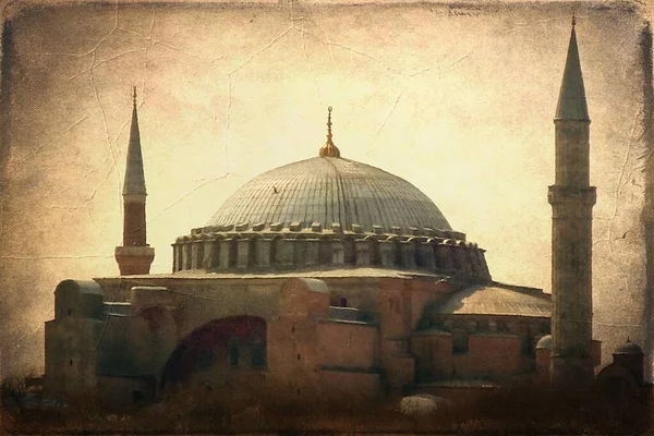 土耳其伊斯坦布尔 2009年4月22日伊斯坦布尔是欧洲大陆和亚洲大陆之间的梦想之城 博斯普鲁斯海峡和历史半岛为游客和游客提供的具有老照片效果的旅游图像 — 图库照片