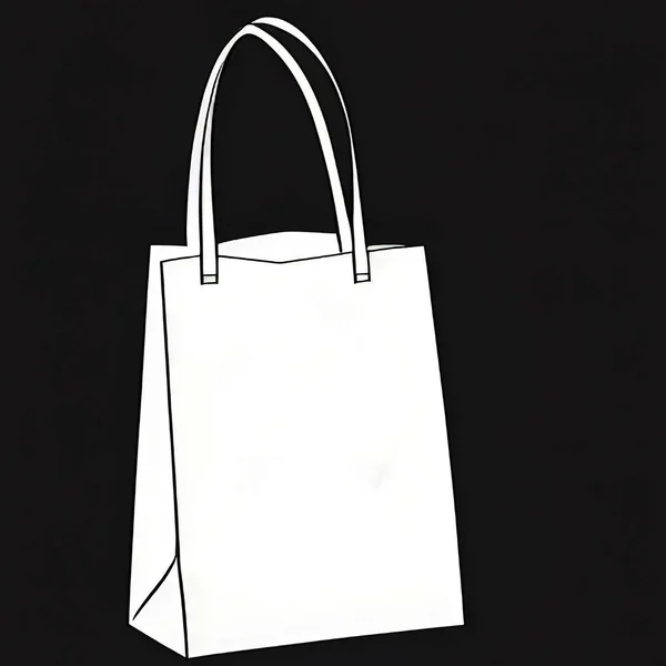 Εικονογράφηση Μιας Τσάντας Στο Παρασκήνιο Σακούλα Αγορών Υπολογιστή Σακούλα Χειρός — Διανυσματικό Αρχείο