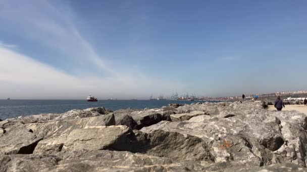 Avciler Istanbul Turkey April 2023 Avclar District Coastal Shoreline Marmara — Stock Video