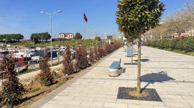 Avcılar, istanbul, Türkiye. 82023. Avclar İlçesi 'nin Marmara Denizi kıyısındaki sahil ve kıyı şeridi şehir hayatından kaçmak, doğayla uyum içinde olmak ve keyifli anlar yaşamak isteyenler için mükemmel bir seçim.. 