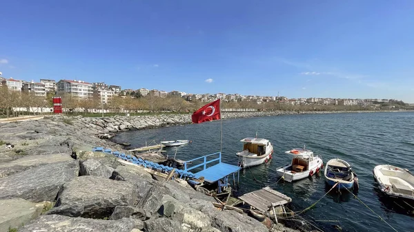 Avcilar Istanbul Turkey April 2023 Avclar District Coastal Shoreline Marmara — Stock Photo, Image
