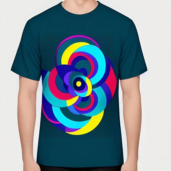 geometric and abstract print t-shirt