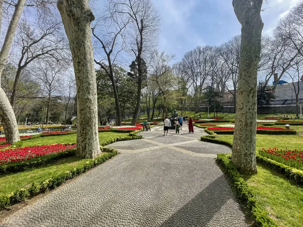 Istanbul Türkei April 2023 Gulhane Park Ist Ein Historischer Park — Stockfoto