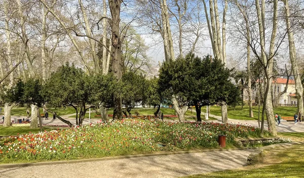 Стамбул Turkey Квітня 2023 Gulhane Park Історичний Парк Розташований Стамбулі — стокове фото