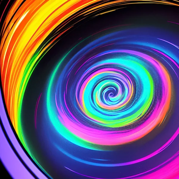 Fond Abstrait Cercles Concentriques Colorés Vortex — Image vectorielle